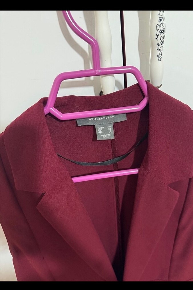 Bordo Kemerli Midi Kadın Yelek - Görsel 2