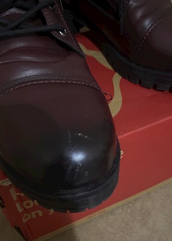 Kahverengi Deri Kadın Topuklu Bot - Görsel 2