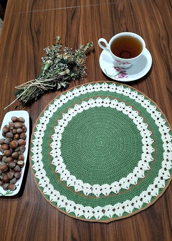 Yeşil krem Nakışlı Bohem Supla - Görsel 2