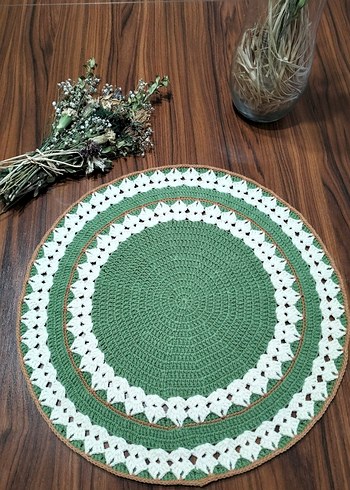 Yeşil krem Nakışlı Bohem Supla - Görsel 4