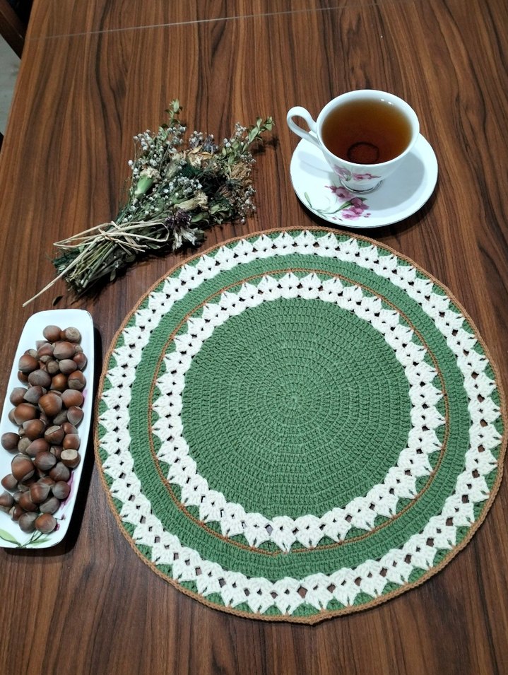 Yeşil krem Nakışlı Bohem Supla - Görsel 2