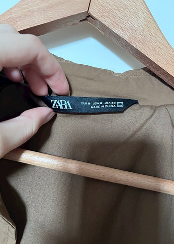 Zara kahverengi oversize mont/ceket - Görsel 6