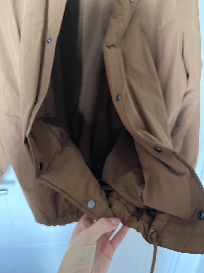 Zara kahverengi oversize mont/ceket - Görsel 3