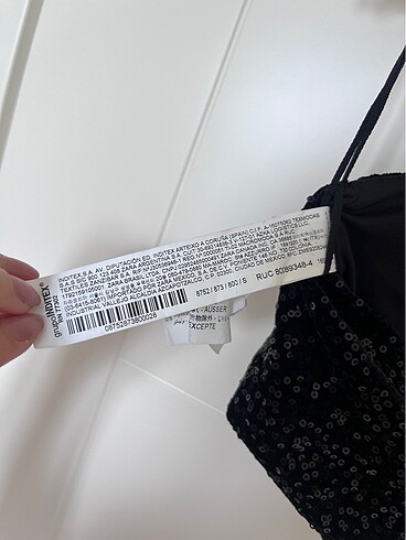 s Beden siyah Renk Payet/taş detaylı Crop top seti (Zara/bershka)