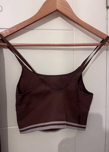 Victoria Secret Kahverengi Spor Tayt ve Crop Top Takım - Görsel 2