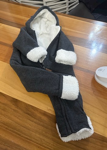 Gri Kürklü Bebek Tulumu - Görsel 4