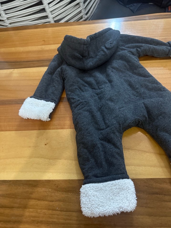 Gri Kürklü Bebek Tulumu - Görsel 2