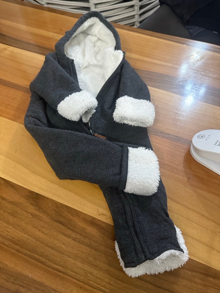 Gri Kürklü Bebek Tulumu - Görsel 4