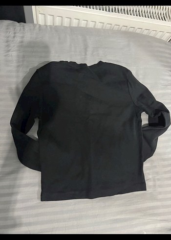 Siyah Uzun Kollu Basic Tişört - Görsel 2