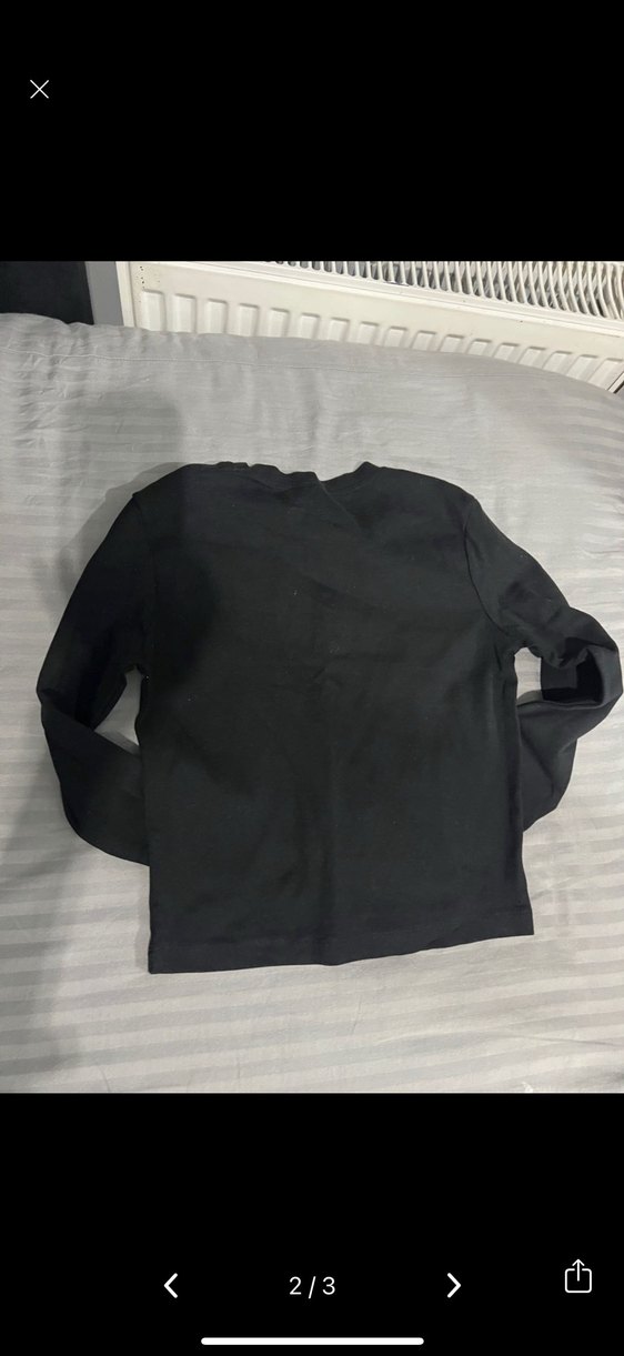 Siyah Uzun Kollu Basic Tişört - Görsel 2