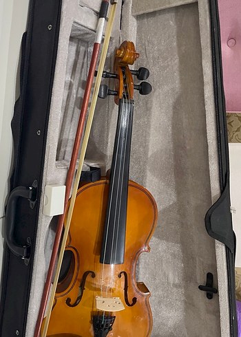 Klas handcrafted 4/4 Kahverengi Keman ve Yay Seti - Görsel 3