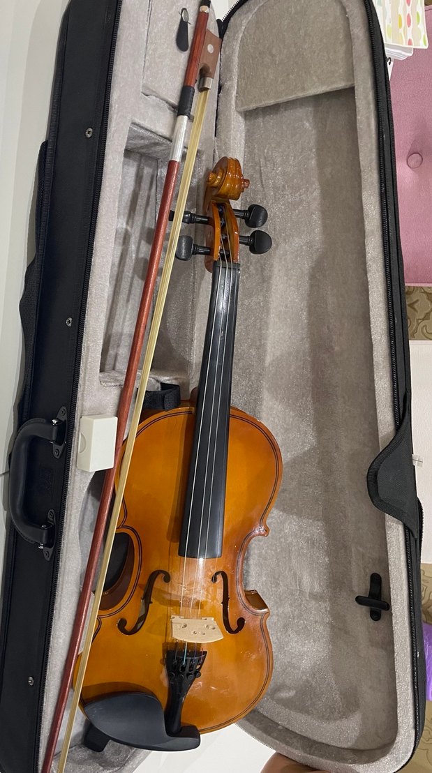 Klas handcrafted 4/4 Kahverengi Keman ve Yay Seti - Görsel 3