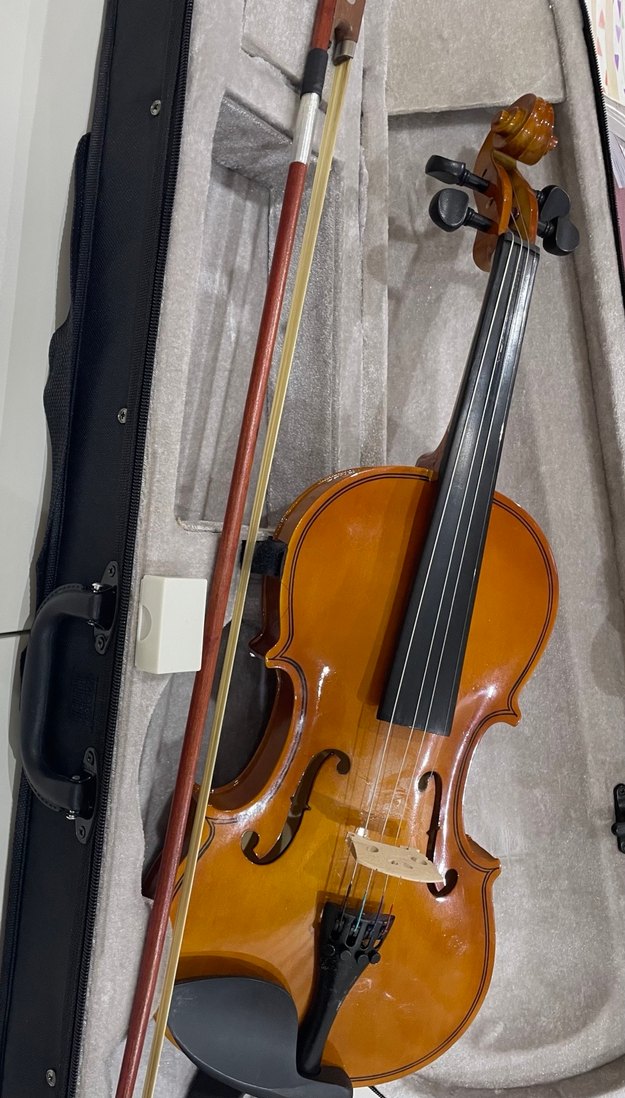 Klas handcrafted 4/4 Kahverengi Keman ve Yay Seti - Görsel 2