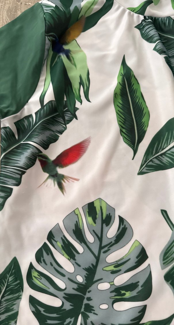 Bohem Tarzı Uzun Yeşil Desenli Haşema - Görsel 5