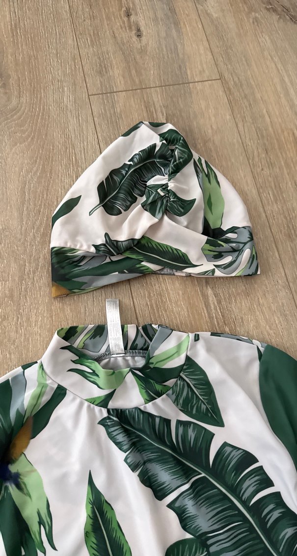 Bohem Tarzı Uzun Yeşil Desenli Haşema - Görsel 3