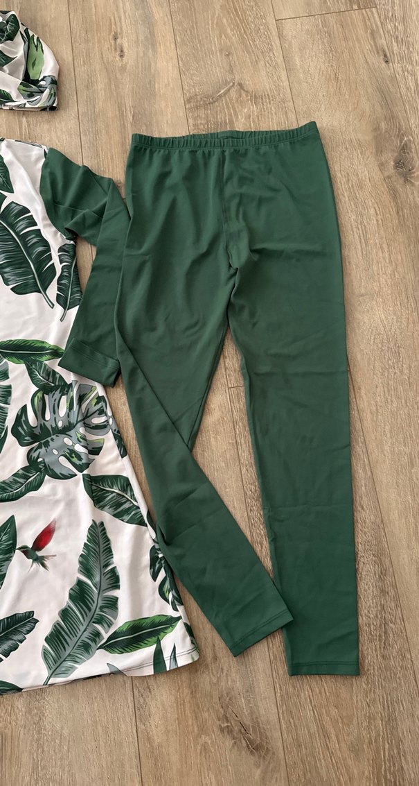 Bohem Tarzı Uzun Yeşil Desenli Haşema - Görsel 2