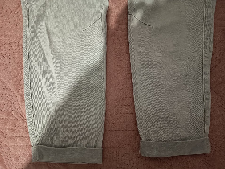 Gri Ruffled Bel Detaylı Salaş Kadın Jean - Görsel 2