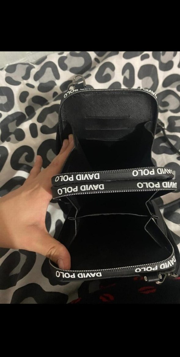 David Polo Siyah cüzdan, kartlık çanta - Görsel 3