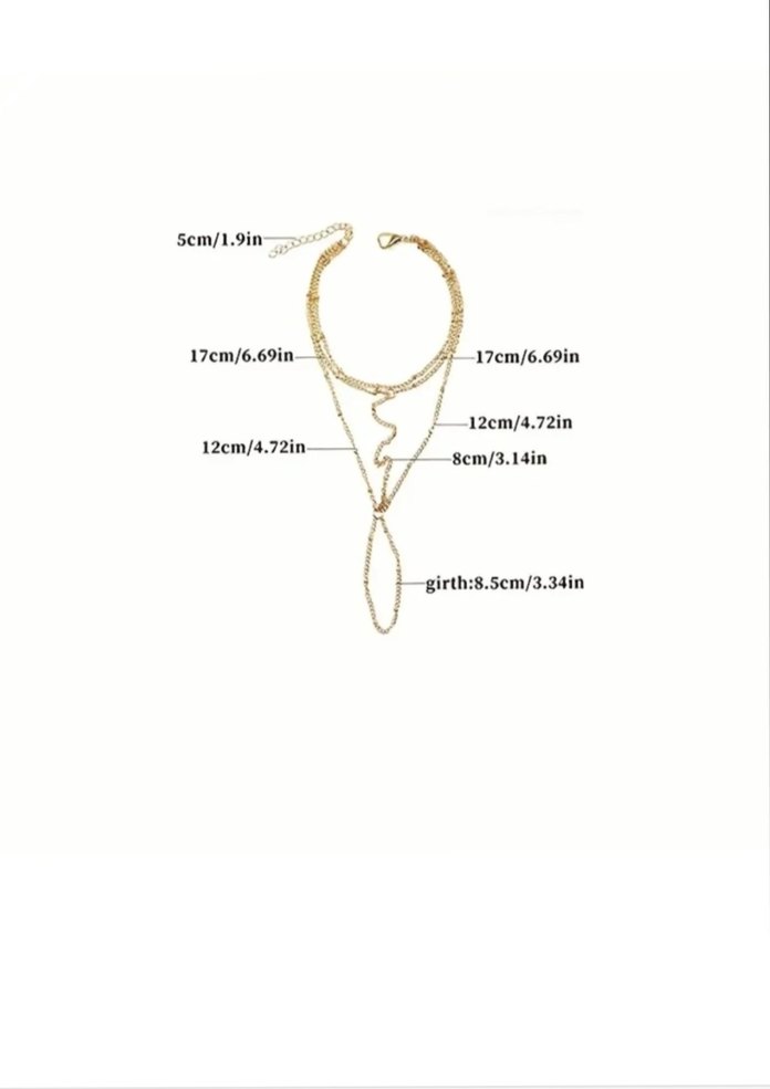 Zincir Detaylı Altın Renk Kadın Şahmeran - Görsel 2