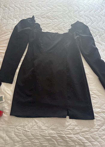 Trendyol & Milla Drapeli Siyah Midi Gotik Elbise