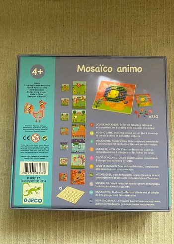  Beden Mosaico Animo 4+ Eğitici Oyuncak