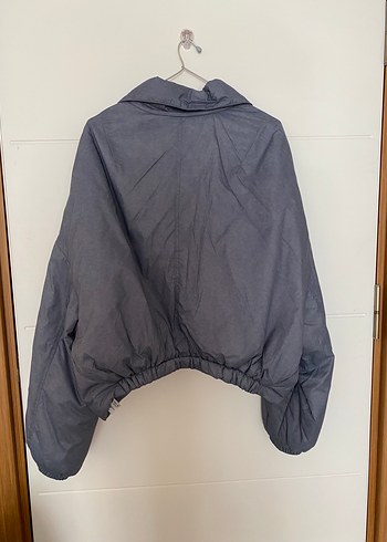 s Beden Gri-Mavi oversize Oysho yağmurluk