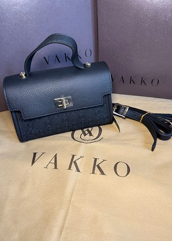 Vakko Siyah Deri Kadın Çanta limited edition