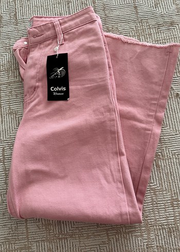 Colvis Pembe Midi Kadın Kot Pantolon