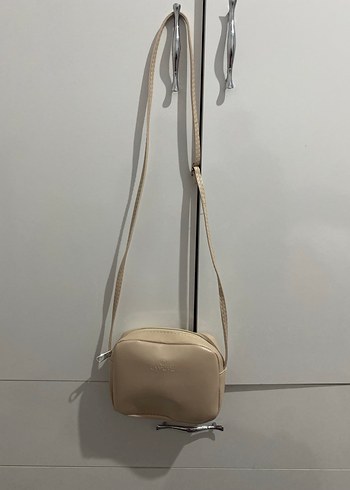 Bej Deri Kadın Çapraz Çanta - Görsel 2