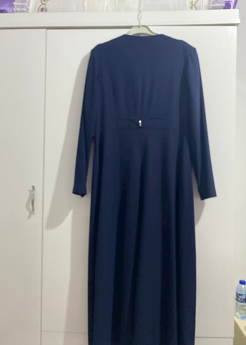 Kadın Lacivert Uzun Düğmeli Kaban - Görsel 2