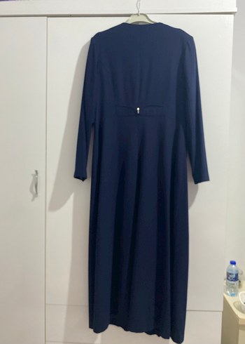 Kadın Lacivert Uzun Düğmeli Kaban - Görsel 3