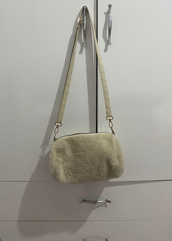Bej Peluş Kadın Çanta - Görsel 2