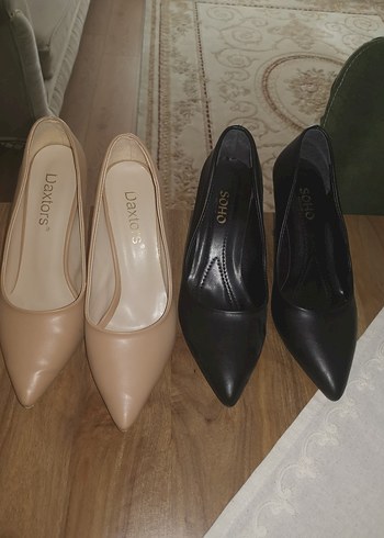 Bej Stiletto Kadın Topuklu Ayakkabı