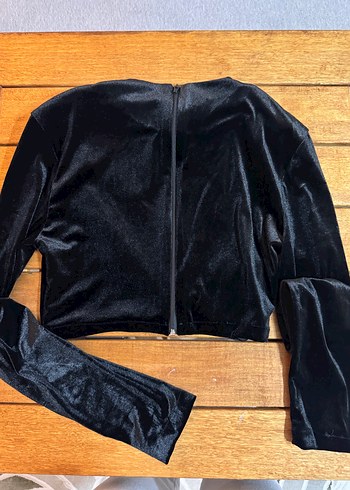 l Beden siyah Renk Siyah Yüksek Yakalı Kadın Crop Top Vatkalı