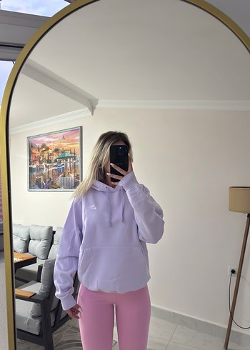 Nike Kadın Mor Kapüşonlu Rahat Sweatshirt