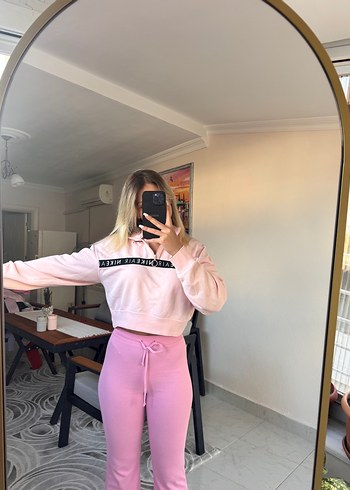 Nike Pembe Yüksek Yakalı Kadın Eşofman