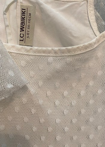 Kız Çocuk Dantel Detaylı Kolsuz Elbise - Görsel 3