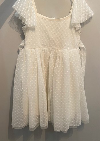 Kız Çocuk Dantel Detaylı Kolsuz Elbise - Görsel 4