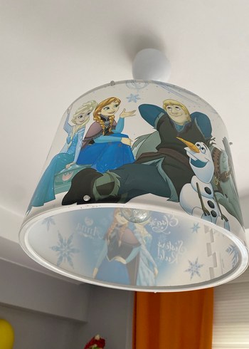 Mavi Frozen Temalı Tavan Lambası - Görsel 5
