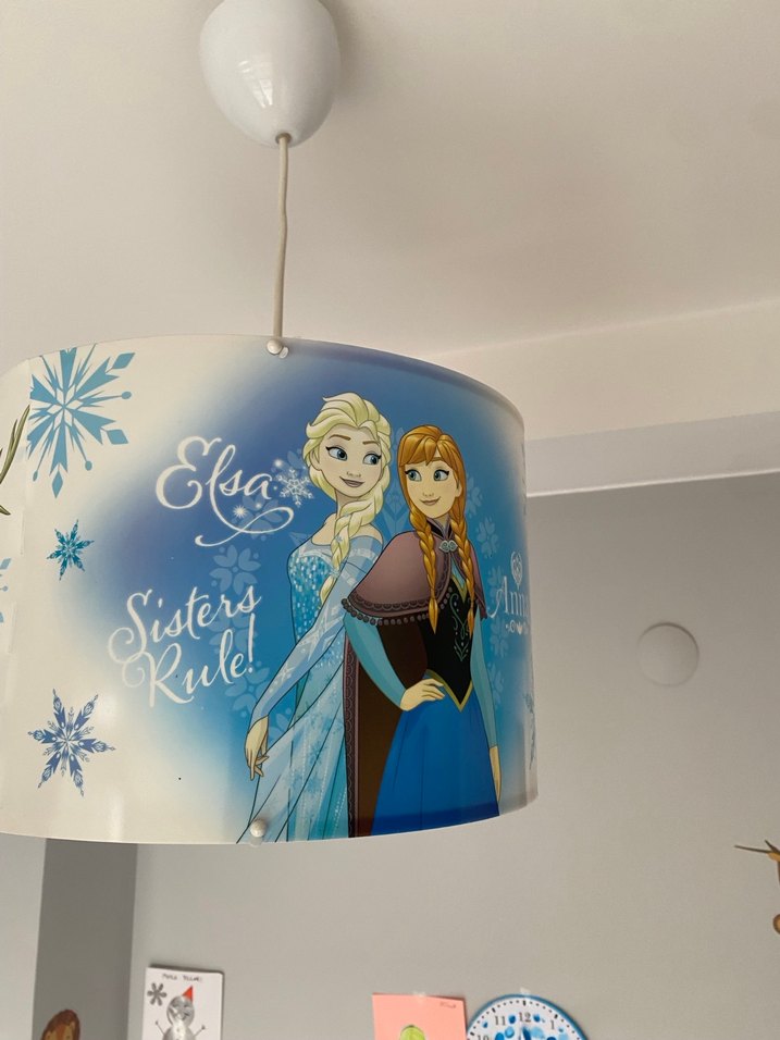 Mavi Frozen Temalı Tavan Lambası - Görsel 2