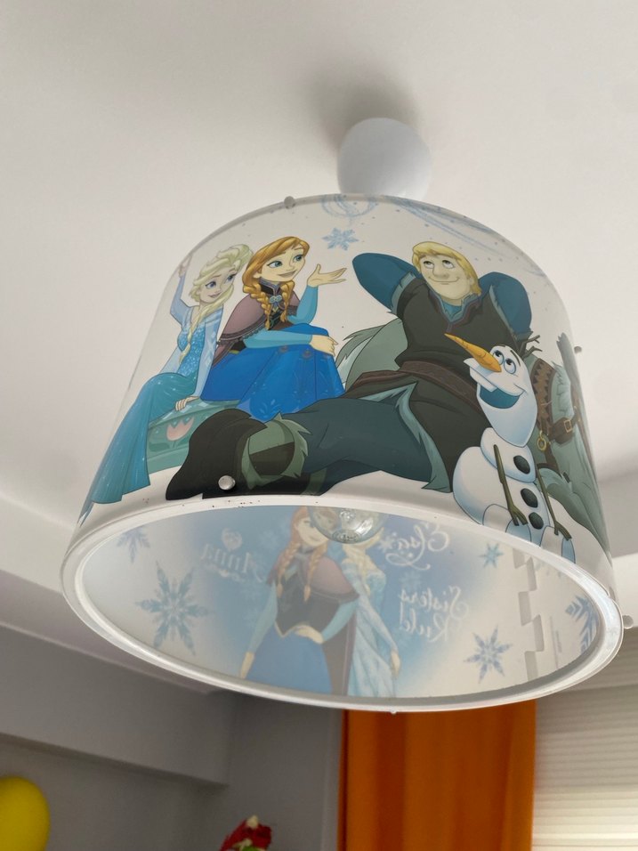 Mavi Frozen Temalı Tavan Lambası - Görsel 5