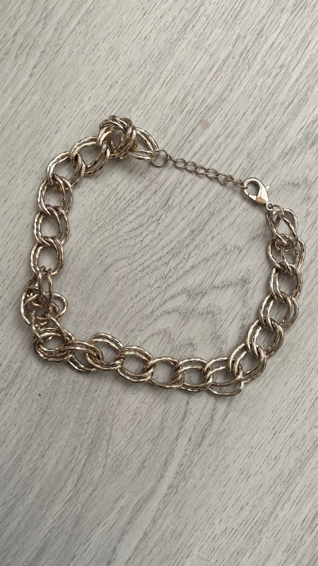 Altın Renk Parlak Zincir Detaylı Kadın El Zinciri - Görsel 3