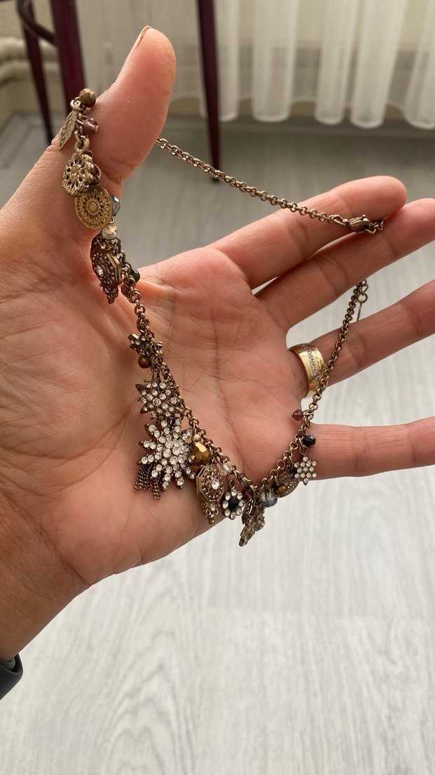 Uzun Kahverengi Boncuklu Bohem Kadın Kolye - Görsel 5