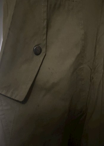 Kadın Haki Uzun Düğmeli Mont - Görsel 2