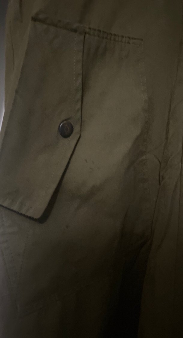 Kadın Haki Uzun Düğmeli Mont - Görsel 2