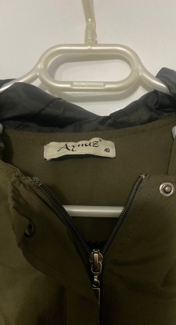 Kadın Haki Uzun Düğmeli Mont - Görsel 3