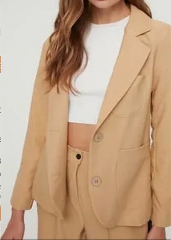 Blazer Ceket Camel