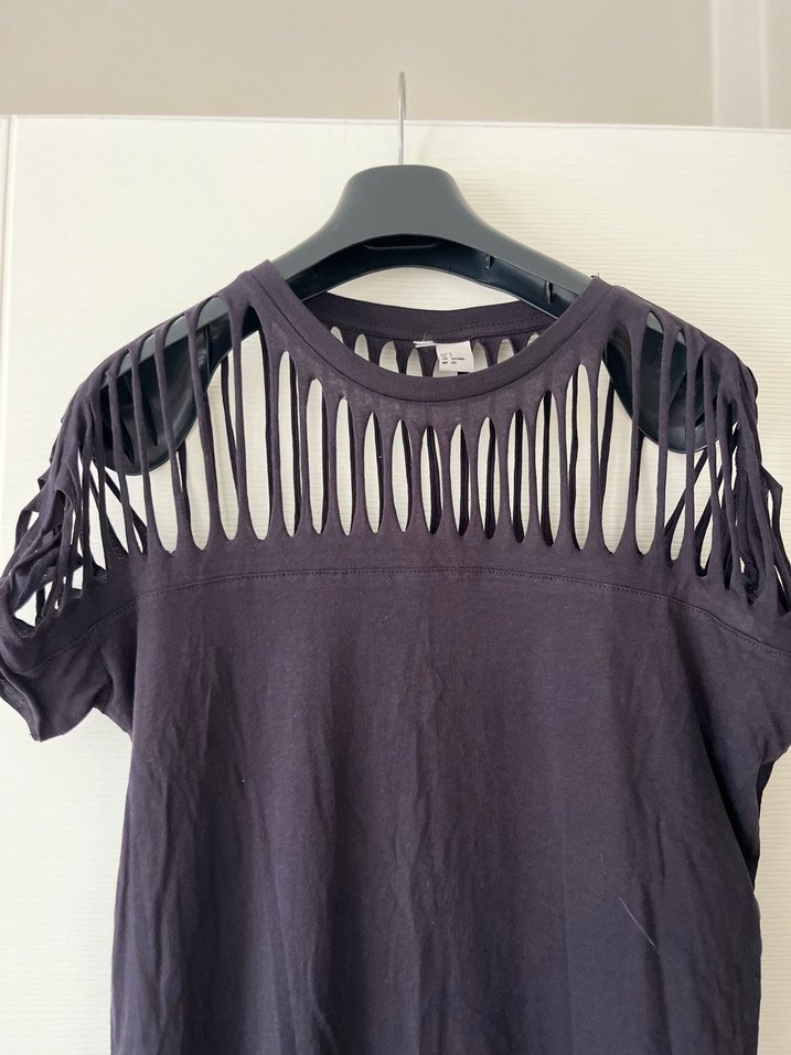 Siyah Strappy Mini Goth Elbise - Görsel 2