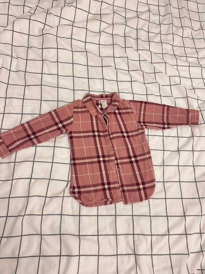 Bej Ekoseli Pamuklu çocuk Gömlek - Görsel 3