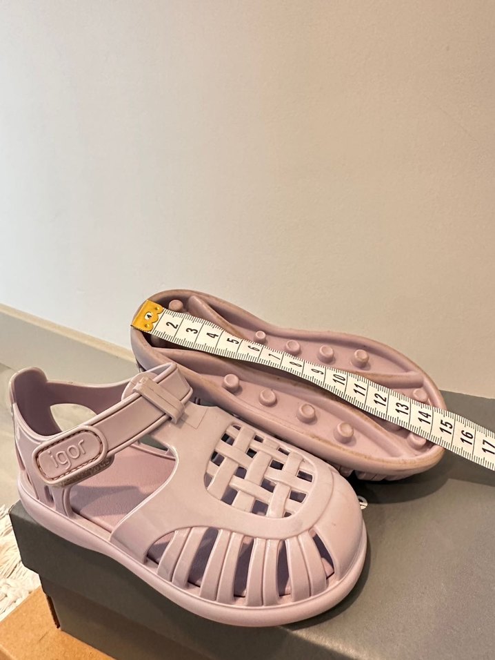 Kız Çocuk lila Cırt Cırtlı Sandalet - Görsel 4